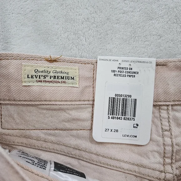 Levi's Fresh Pink 501 Original Straight Legs Jean's Women's Size 27X28 - Picture 3 of 7